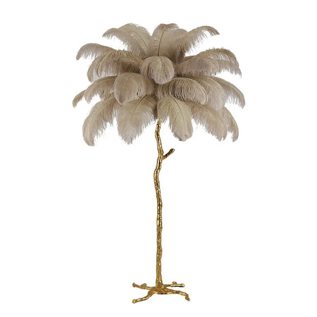 Floor Lamp - Nordic LED Ostrich Feather Deco Gold Resin SW-36210457 - SWEET-LIGHTS