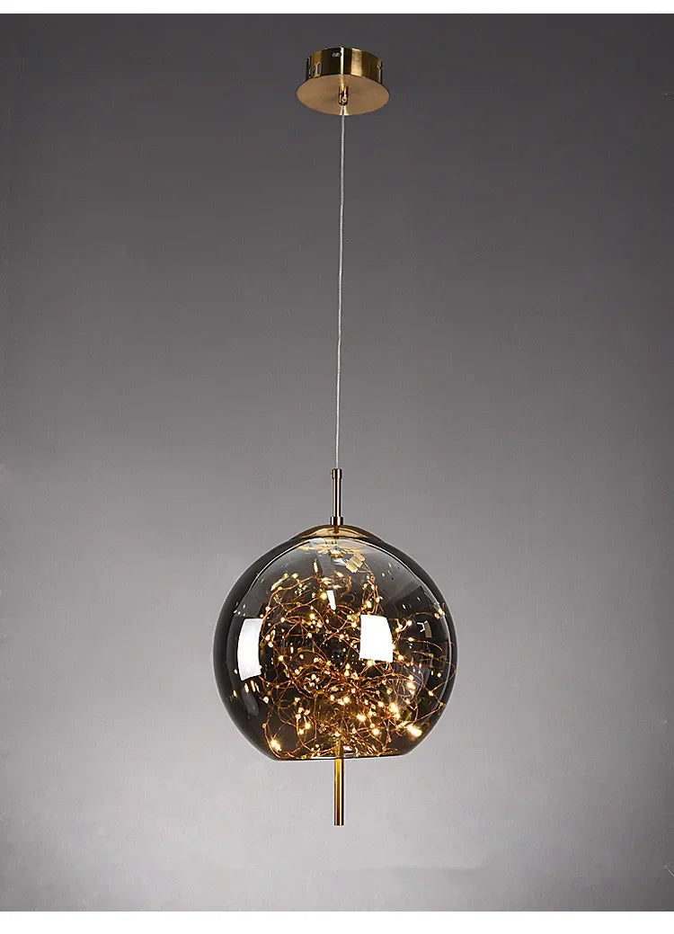 Pendant Light - Nordic Net Red Bedside Chandelier Glass SW-36210345 - SWEET-LIGHTS