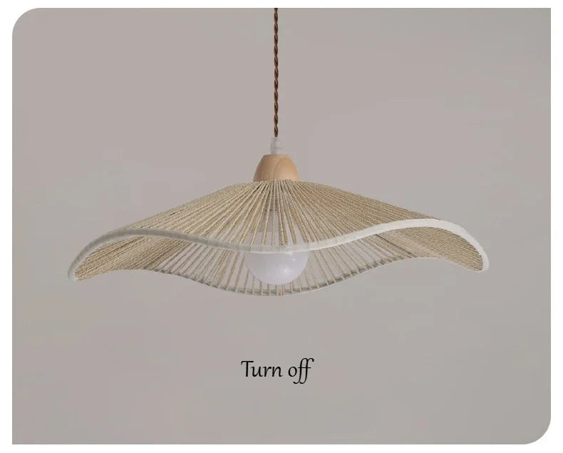 Pendant Light - SANDYHA Japanese Retro Walnut Hemp Rope Lamp SW-36210923 - SWEET-LIGHTS