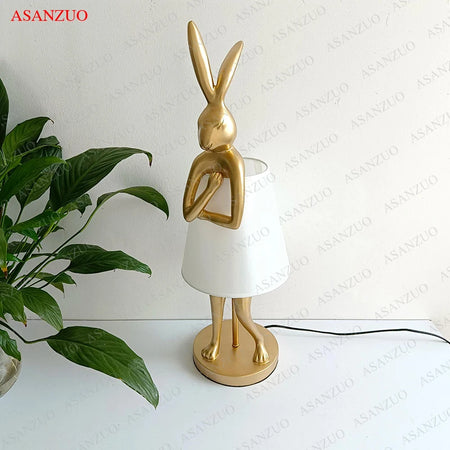 Table Lamp - Vintage Bathing Rabbit Design Resin Hare Lamp SW-36210345 - SWEET-LIGHTS