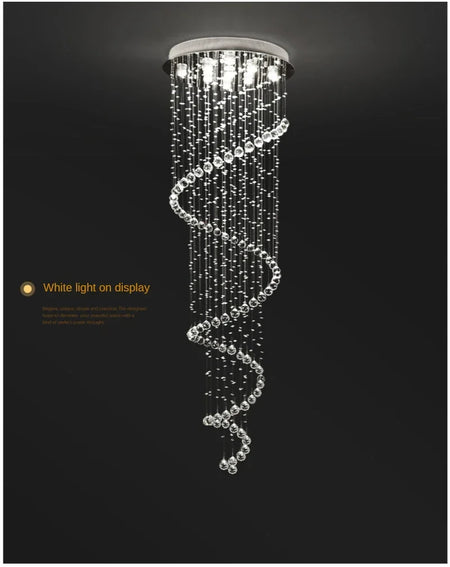 Chandelier - New Modern LED K9 Crystal Double Staircase Lamp SW-36210347 - SWEET-LIGHTS