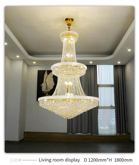 Chandelier - Luxury Living Room Crystal Staircase Chrome Lighting SW-36210789 - SWEET-LIGHTS