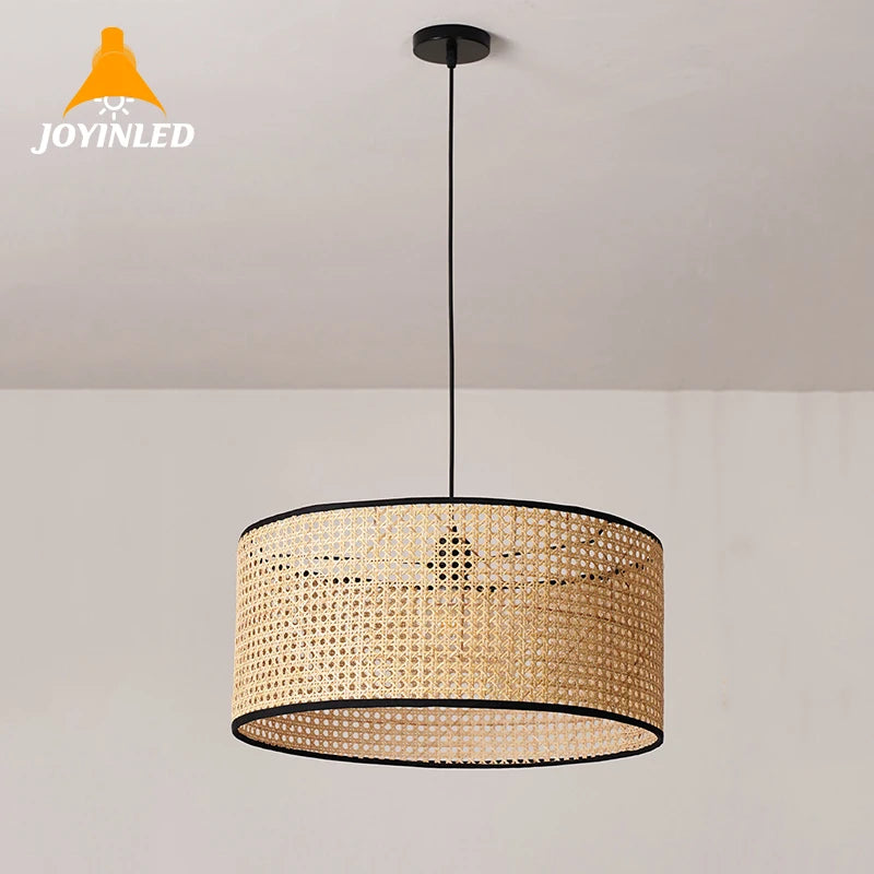 Lampshade - Rattan Hanging Lamp Shade Handwoven Drum Light SW-36210457 - SWEET-LIGHTS