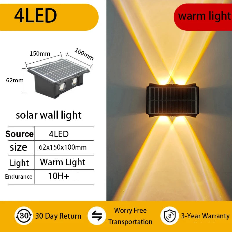 Outdoor Light - Wall Lamp Led House Solar Waterproof Up And Down Lighting Garden Exterior SW-36210457 - SWEET-LIGHTS