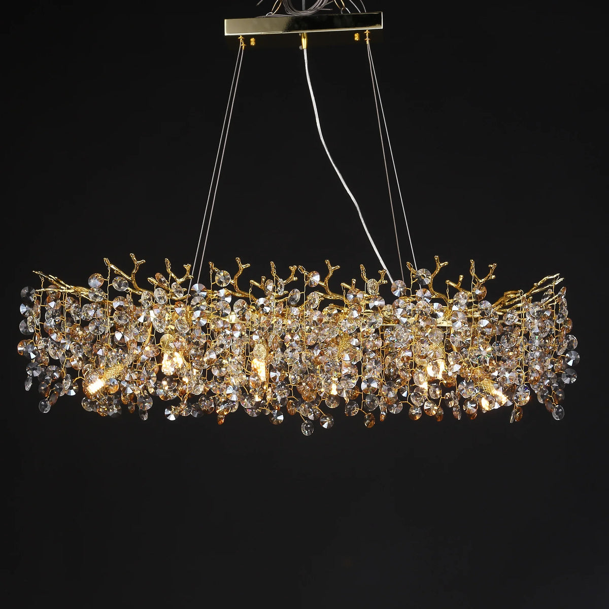 Chandelier - Luxury Gold Crystal Pendant Light for Dining Room SW-36210347 - SWEET-LIGHTS