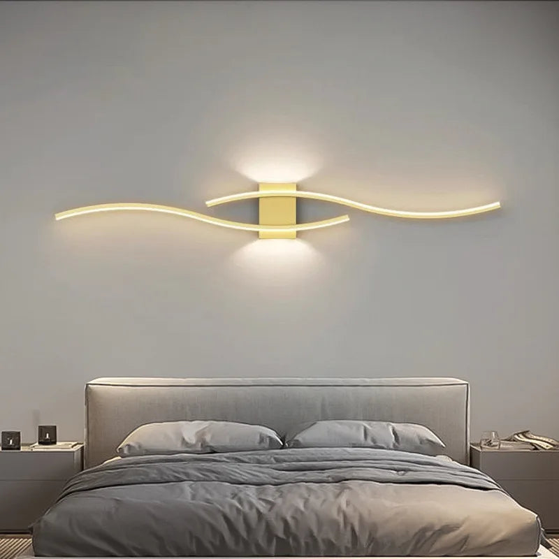 Wall Light - Indoor LED Wall Lamps for Bedroom Black Gold SW-36210458 - SWEET-LIGHTS