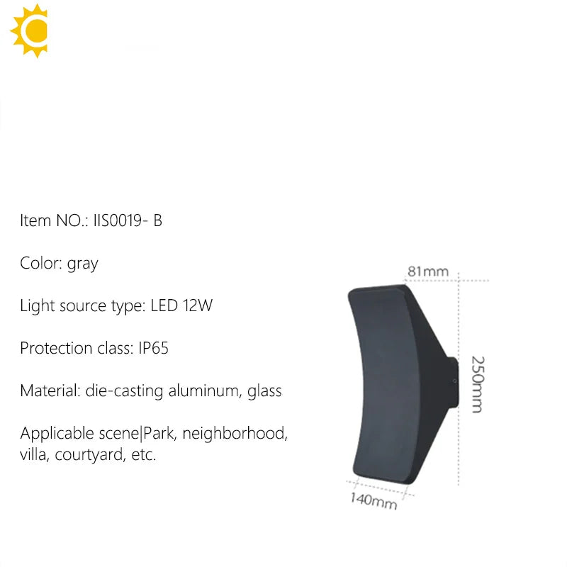 Outdoor Light - IP65 Waterproof Dual Head LED Wall Lamp SW-36214567 - SWEET-LIGHTS