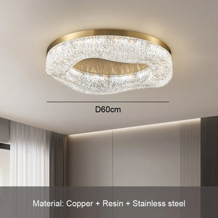 Ceiling Light - AiPaiTe Gold Rounded Copper Chandelier SW-36210579 - SWEET-LIGHTS
