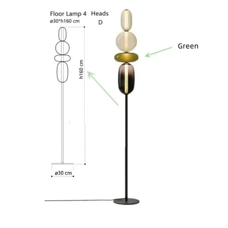 Floor Lamp - Italian Colored Glass LED Designer Light SW-36210458 - SWEET-LIGHTS