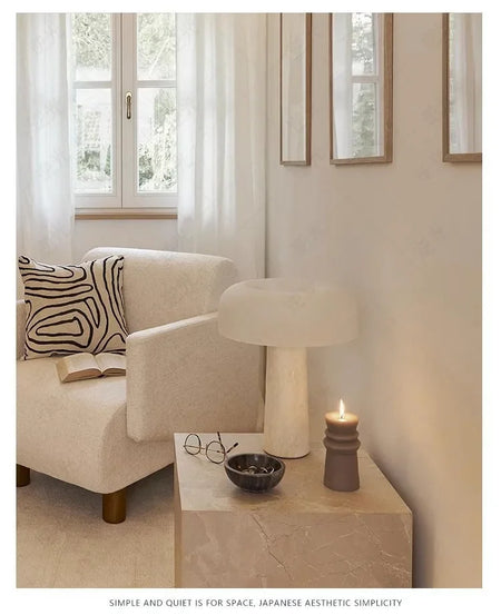 Table Lamp - Personality Simple Natural Travertine LED Mushroom Lamp SW-36210347 - SWEET-LIGHTS