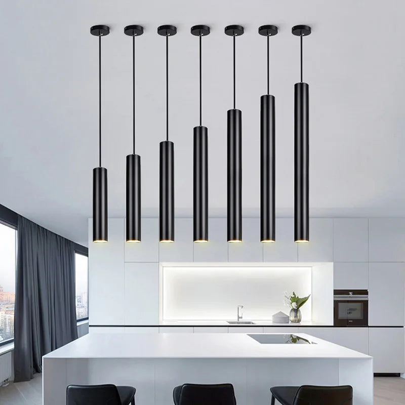 Pendant Light - LED Dimmable Long Tube Cylinder Lamp SW-36210345 - SWEET-LIGHTS