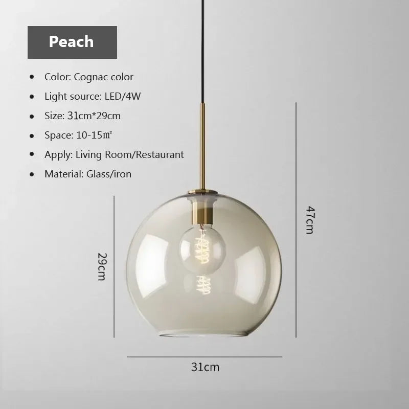 Pendant Light - Nordic LED Glass Chandelier Multi Head for Dining Room Living Room Bedroom Cafe SW-36210578 - SWEET-LIGHTS