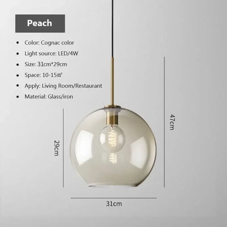 Pendant Light - Nordic LED Glass Chandelier Multi Head for Dining Room Living Room Bedroom Cafe SW-36210578 - SWEET-LIGHTS
