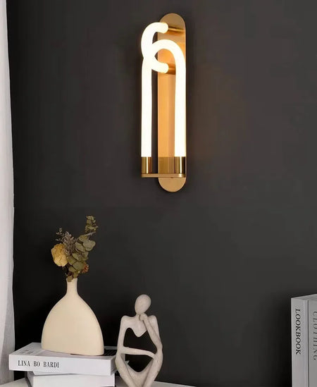 Wall Light - Nordic Art Design LED Wall Lights Gold Black Metal White Acrylic Tube Home Deco Wall Decor SW-36210478 - SWEET-LIGHTS