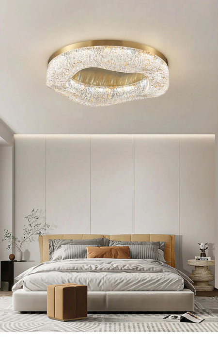 Ceiling Light - AiPaiTe Gold Rounded Copper Chandelier SW-36210579 - SWEET-LIGHTS