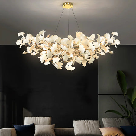Chandelier - Nordic Modern Long Ginko Leaf Pendant Light for Living Room Dining Room Bedroom Kitchen SW-36210478 - SWEET-LIGHTS