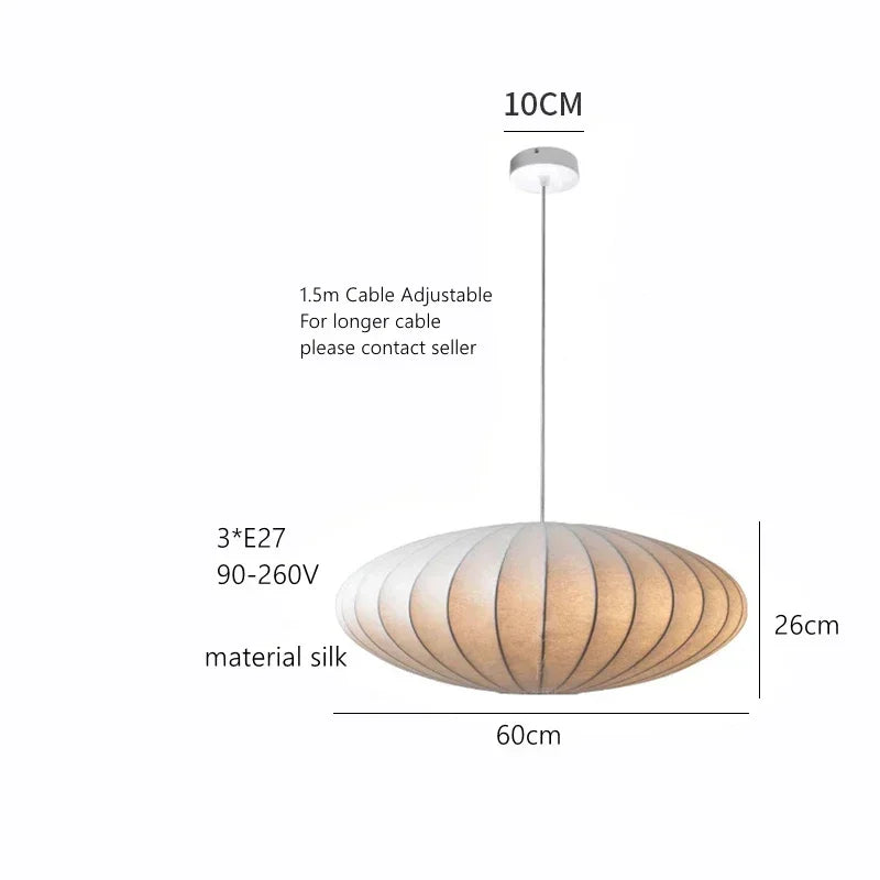 Pendant Light - Japanese Wabi-Sabi Handmade Silk Lamp SW-36210678 - SWEET-LIGHTS