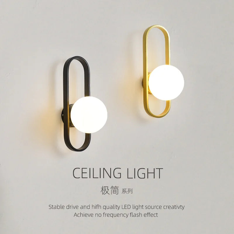 Wall Light - Modern Minimalist LED E27 Wall Sconce Glass SW-36210345 - SWEET-LIGHTS