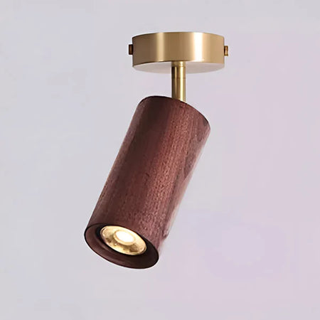 Spotlight - Walnut Wood Brass Spotlight Ceiling Light Fixture for Living Room, Dining Room, Kitchen Island, Corridor, Bedroom SW-36210436 - SWEET-LIGHTS