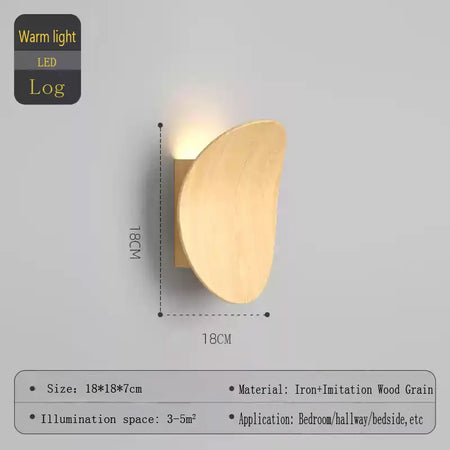 Wall Light - Modern Wood Wall Lamp For Bedroom Living Room Indoor LED Round Light Fixtures SW-36210123 - SWEET-LIGHTS