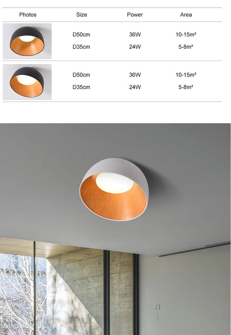 Ceiling Light - Designer Japanese Simple Wood Grain Ceiling Lamp SW-36210567 - SWEET-LIGHTS