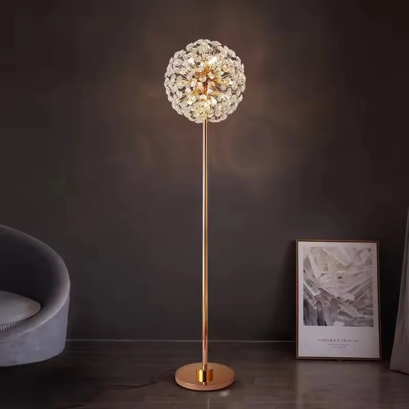 Floor Lamp - Nordic Contemporary Style Crystal Minimalistic Iron Glass Body SW-36210457 - SWEET-LIGHTS