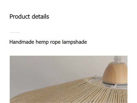 Pendant Light - SANDYHA Japanese Retro Walnut Hemp Rope Lamp SW-36210923 - SWEET-LIGHTS