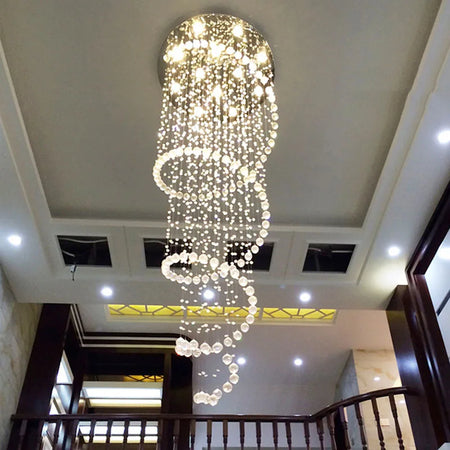 Chandelier - New Modern LED K9 Crystal Double Staircase Lamp SW-36210347 - SWEET-LIGHTS