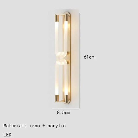 Wall Light - Nordic Art Design LED Wall Lights Gold Black Metal White Acrylic Tube Home Deco Wall Decor SW-36210478 - SWEET-LIGHTS