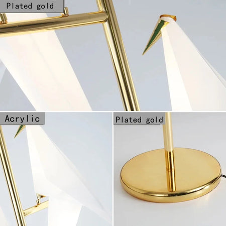 Floor Lamp - Perch Light LED Designer Gold Origami Bird Lamp SW-36210345 - SWEET-LIGHTS