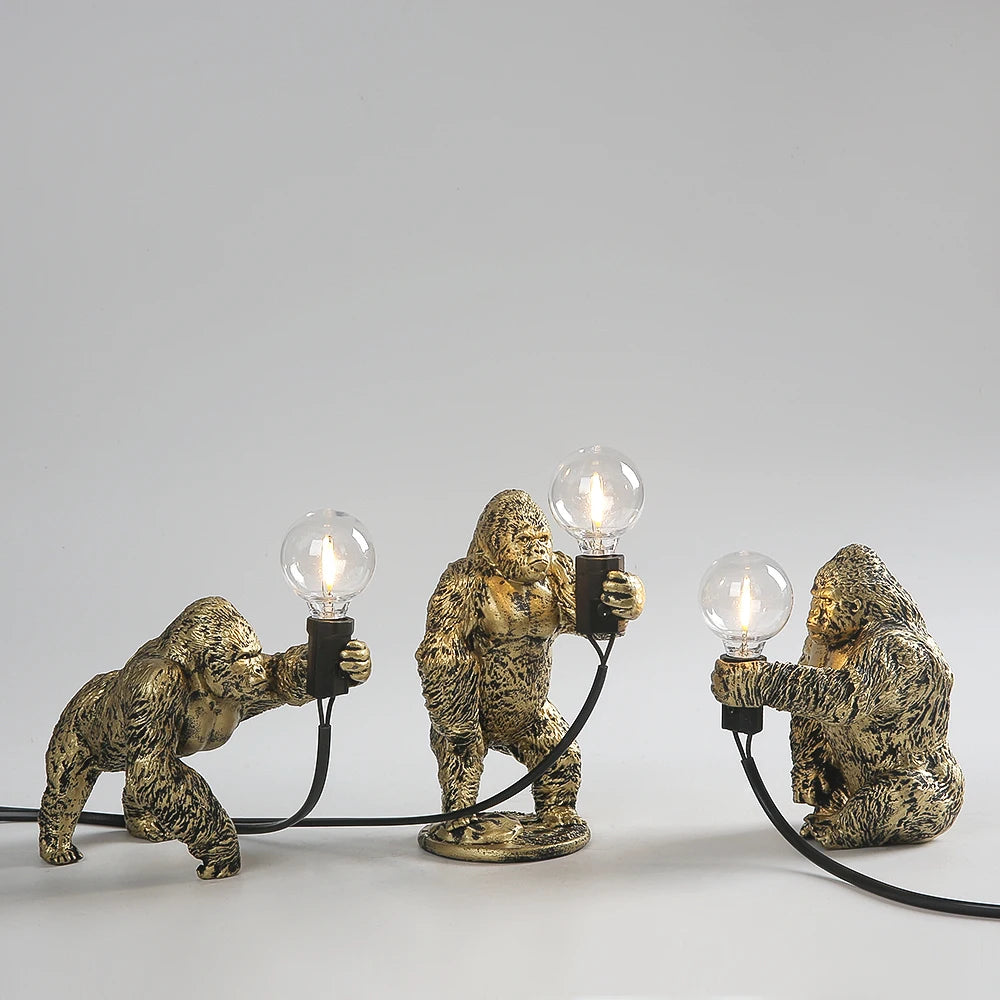 Table Lamp - King Kong Gorilla Animal Indoor Resin Night Light SW-36210374 - SWEET-LIGHTS