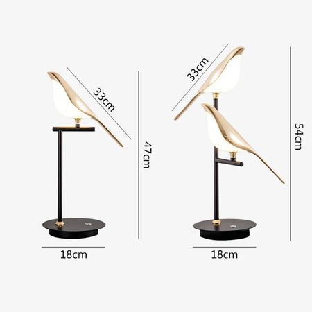 Table Lamp - Modern LED Magpie Bird Model for Indoor Reading SW-36210347 - SWEET-LIGHTS
