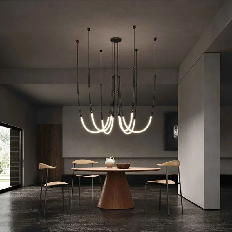 Pendant Light - Nordic Modern Art Line LED Hanging Lamp for Dining Room and Living Room SW-36210567 - SWEET-LIGHTS
