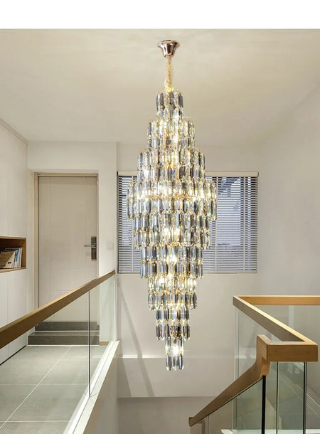 Chandelier - Duplex Building Villa Living Room Crystal Lamp SW-36210457 - SWEET-LIGHTS