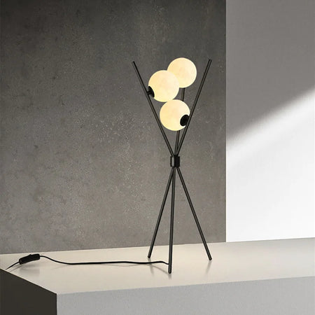 Floor Lamp - Artpad Nordic Black Tripod 3D Moon Shade SW-36210789 - SWEET-LIGHTS