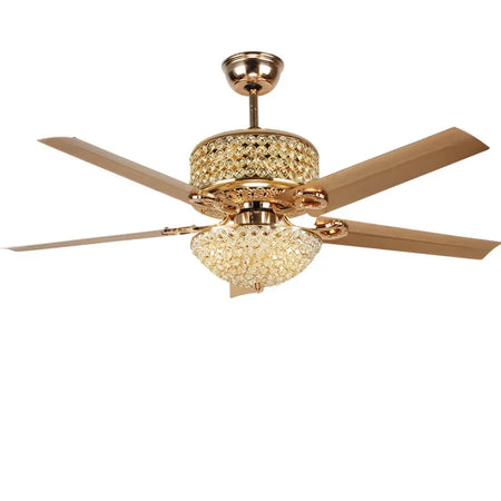 Fans - 52 Inch Crystal Ceiling Fan with Lights and Remote SW-36210987 - SWEET-LIGHTS