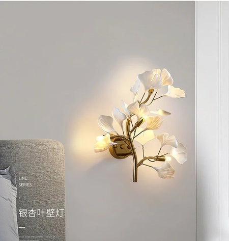 Wall Light - Creative Foyer Nordic Bedroom Ginkgo Leaf Lamp SW-36210234 - SWEET-LIGHTS