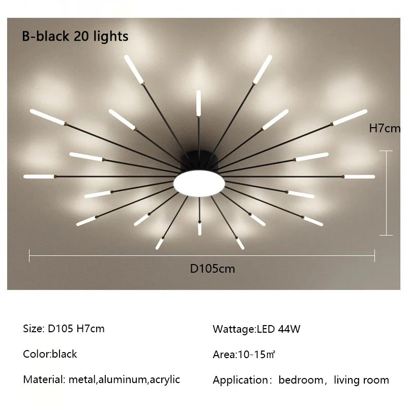 Ceiling Light - Modern Creativity Fireworks LED Chandeliers SW-36210345 - SWEET-LIGHTS