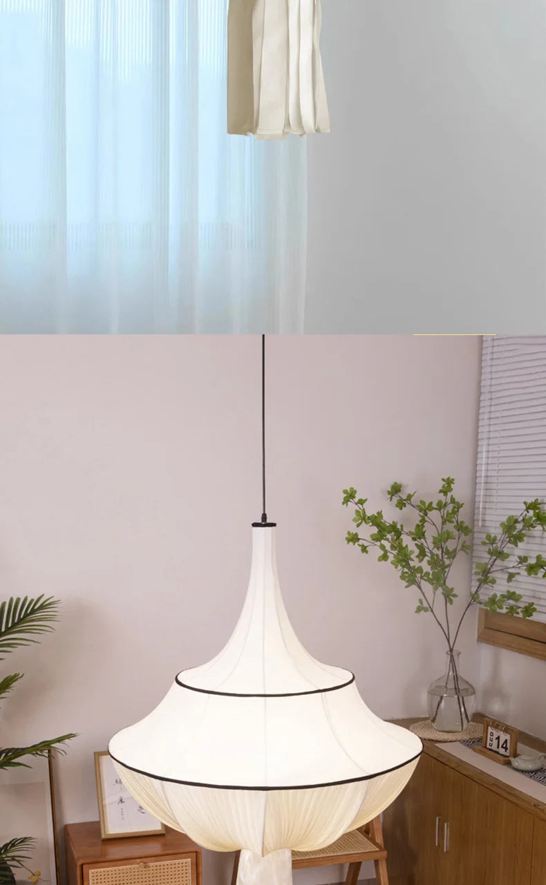 Pendant Light - Japanese Retro Wabi Sabi Cloth Chandelier Home Pendant Lights Room Decor SW-36210578 - SWEET-LIGHTS
