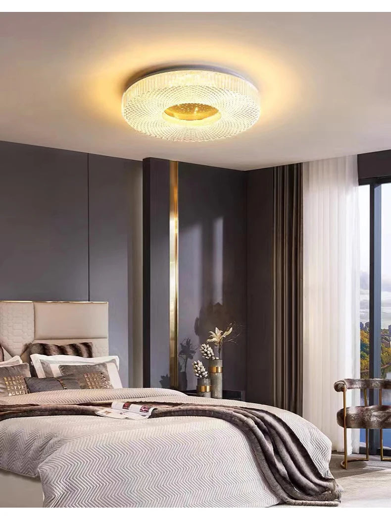 Ceiling Light - Remote Control Minimalist LED Round Chandelier For Living Room Bedroom Dining Study Lights Ceiling Lustre SW-36210789 - SWEET-LIGHTS