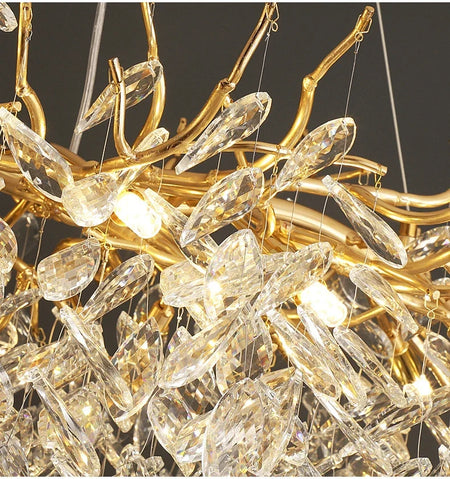 Chandelier - Luxury Gold Crystal LED Pendant Lamp Indoor Villa Lighting SW-36210457 - SWEET-LIGHTS