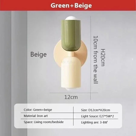 Wall Light - Nordic LED Wall Lamps Modern Minimalist Cream Double Head Lights For Living Room Bedroom Study Fixture SW-36210468 - SWEET-LIGHTS