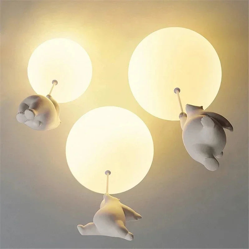 Children Lighting - Designer Polar Bear Pendant Chandelier LED Lamp SW-36210123 - SWEET-LIGHTS