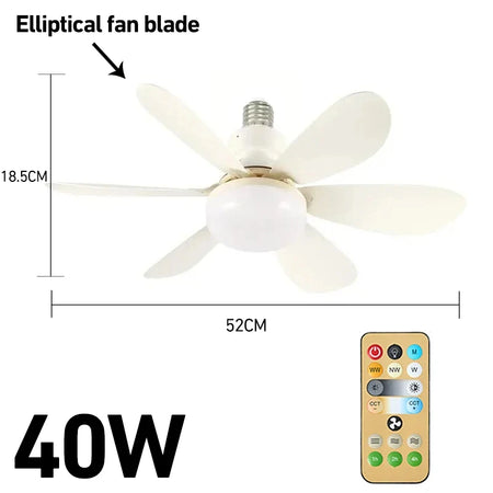 Fans - Smart 2 In 1 Ceiling Fan With Remote Control Energy-saving Lighting E27 SW-36210345 - SWEET-LIGHTS