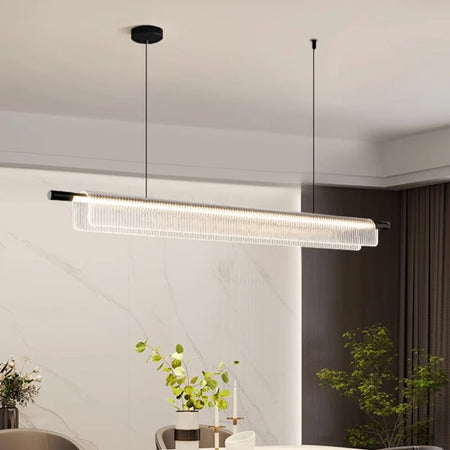Pendant Light - Simple Iron Strip Hanging Lamp LED Chandelier Modern Design Indoor Lighting Acrylic SW-36210457 - SWEET-LIGHTS