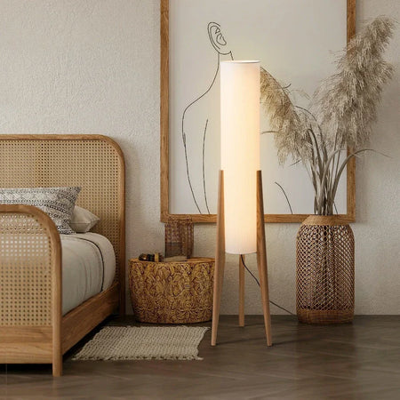 Floor Lamp - Japanese Retro Wabi-sabi Solid Wood E27 Lamp SW-36210579 - SWEET-LIGHTS