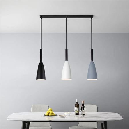 Pendant Light - Modern 3 Heads Wood Aluminum Chandelier Black SW-36210478 - SWEET-LIGHTS