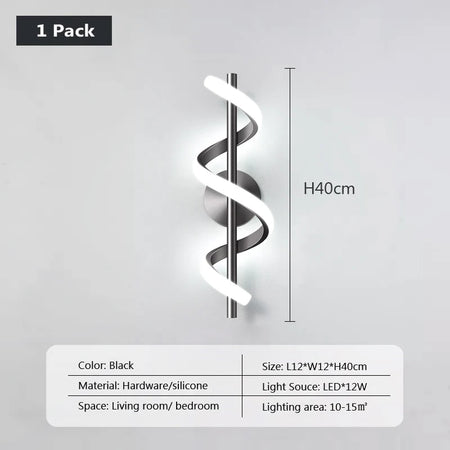 Wall Light - Minimalist LED Wall Lamp Black White Gold SW-36210345 - SWEET-LIGHTS