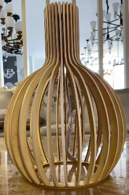 Pendant Light - Wood Bird Cage Lamp for Kitchen Island SW-36210458 - SWEET-LIGHTS