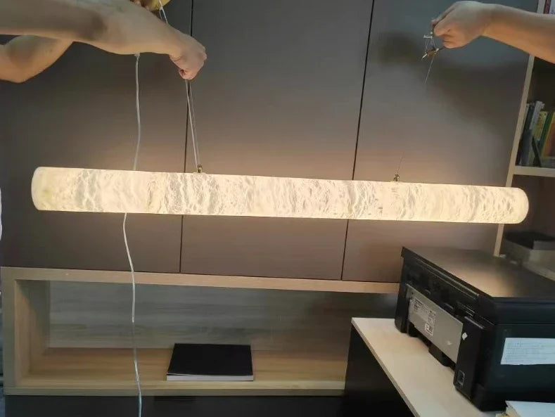 Pendant Light - Modern Simple All Copper Marble Chandelier Luxury Living Room Dining Room Lamp Alabaster Lighting Fixture SW-36210984 - SWEET-LIGHTS